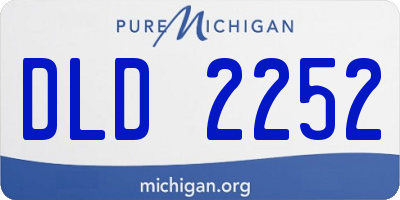 MI license plate DLD2252
