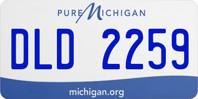 MI license plate DLD2259