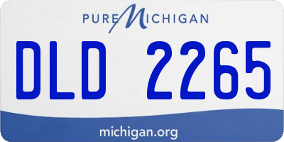 MI license plate DLD2265