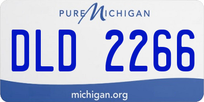 MI license plate DLD2266