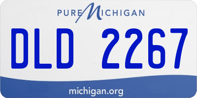 MI license plate DLD2267