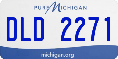 MI license plate DLD2271