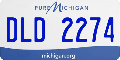 MI license plate DLD2274