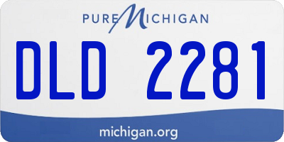 MI license plate DLD2281