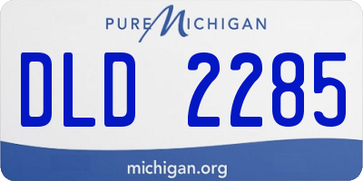 MI license plate DLD2285