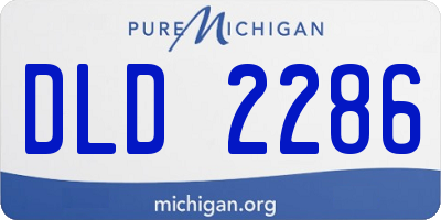 MI license plate DLD2286
