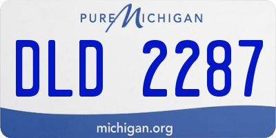 MI license plate DLD2287