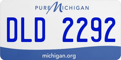 MI license plate DLD2292