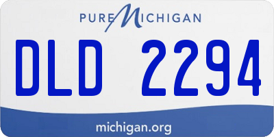 MI license plate DLD2294