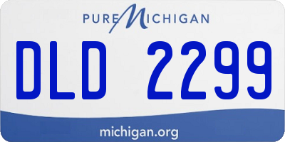 MI license plate DLD2299
