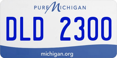 MI license plate DLD2300