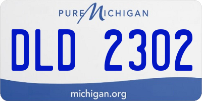 MI license plate DLD2302