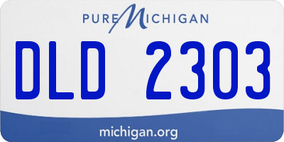 MI license plate DLD2303
