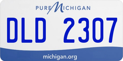 MI license plate DLD2307