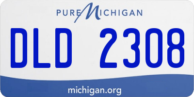 MI license plate DLD2308