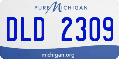 MI license plate DLD2309