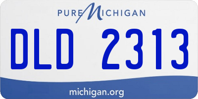 MI license plate DLD2313