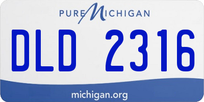 MI license plate DLD2316