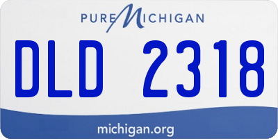 MI license plate DLD2318