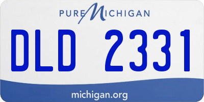 MI license plate DLD2331