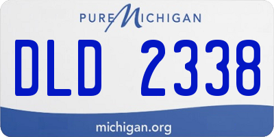 MI license plate DLD2338