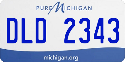 MI license plate DLD2343