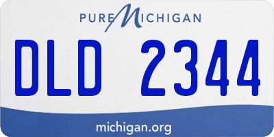 MI license plate DLD2344