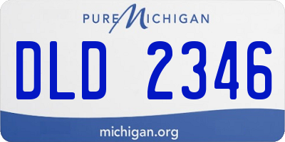 MI license plate DLD2346