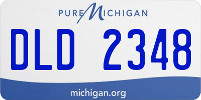 MI license plate DLD2348