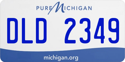 MI license plate DLD2349
