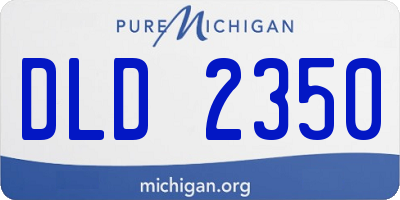 MI license plate DLD2350