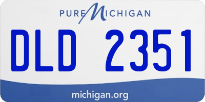 MI license plate DLD2351