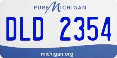 MI license plate DLD2354
