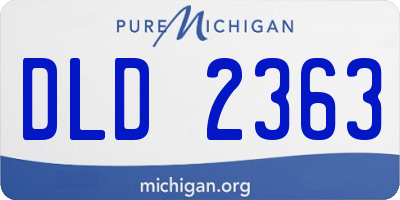 MI license plate DLD2363