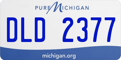 MI license plate DLD2377