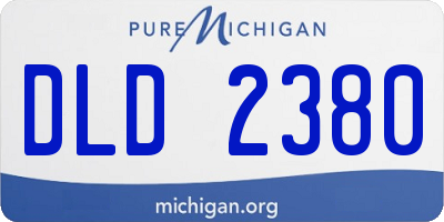 MI license plate DLD2380