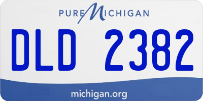 MI license plate DLD2382
