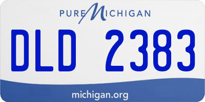 MI license plate DLD2383
