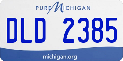 MI license plate DLD2385