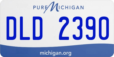 MI license plate DLD2390