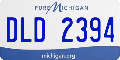 MI license plate DLD2394
