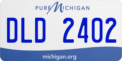 MI license plate DLD2402