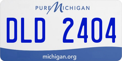 MI license plate DLD2404