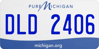 MI license plate DLD2406