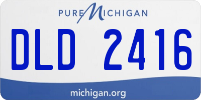 MI license plate DLD2416