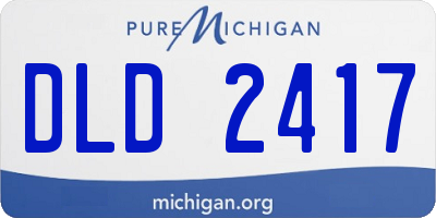 MI license plate DLD2417