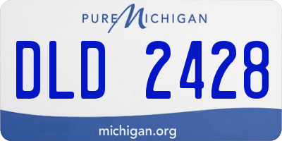 MI license plate DLD2428