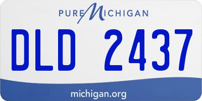MI license plate DLD2437