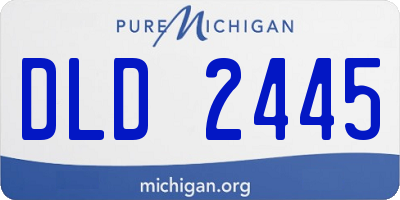 MI license plate DLD2445
