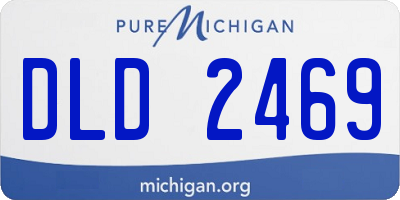MI license plate DLD2469